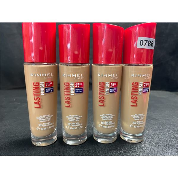 4 Rimmel London Lasting Finish Full Coverage Lightweight Foundation - Shade #303 True Nude - New