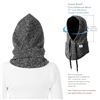 Image 5 : 4 Caloics Balaclava Winter Sporty Neck Warmers/Hoods - Grey - Brand New