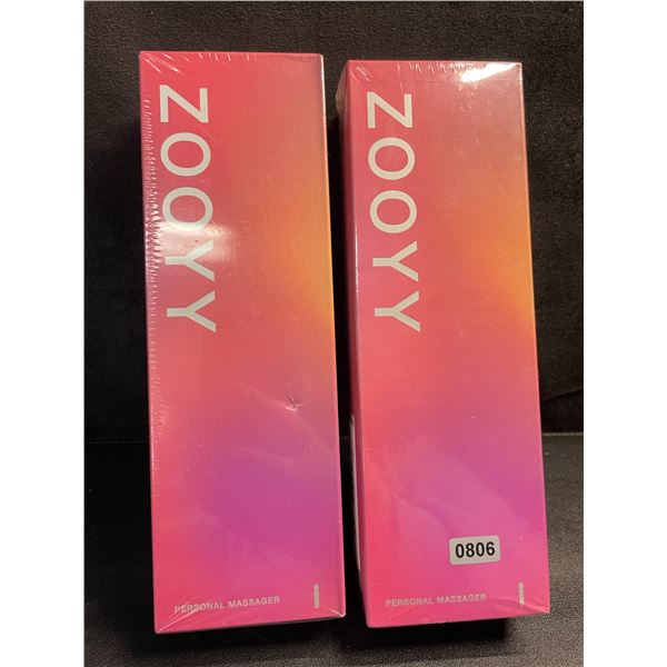 2 Zooyy Personal Massage Wands - Rechargeable - Classic Black - Brand New!