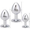 Image 2 : 2 Sets of Stainless Steel Butt Plugs/Sex Toys - 3PCS/Sizes Per Pack; Pink Rhinestone Design - New