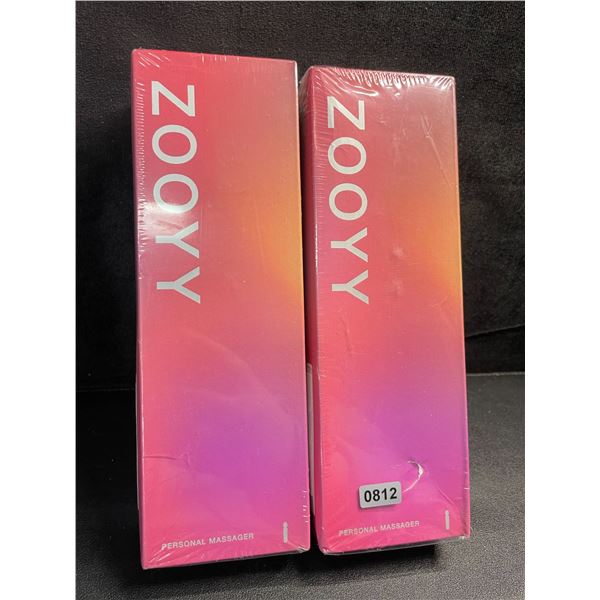 2 Zooyy Personal Massage Wands - Rechargeable - Classic Black - Brand New!