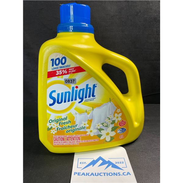 1 Large Jug of Sunlight Original Fresh Liquid Laundry Detergent - 4.0L (100 Loads) - Brand New