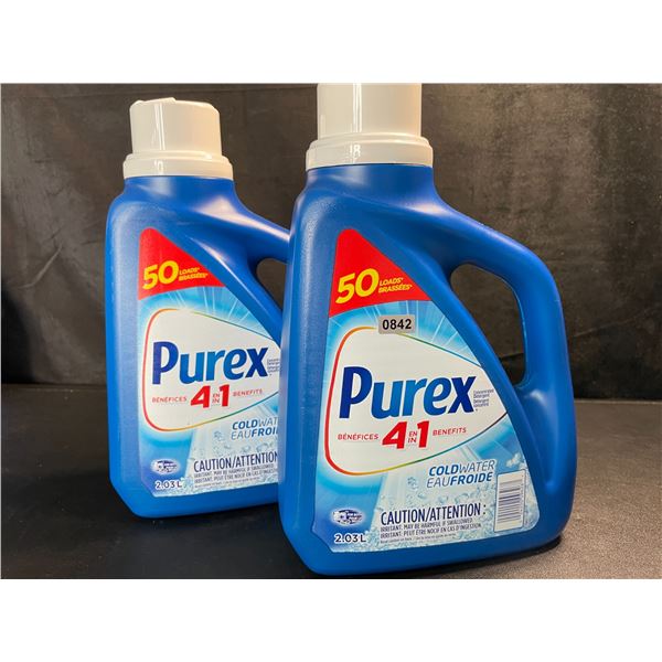 2 Jugs of Purex Cold Water Liquid Laundry Detergent - 2.03L (50 Loads) Each - New
