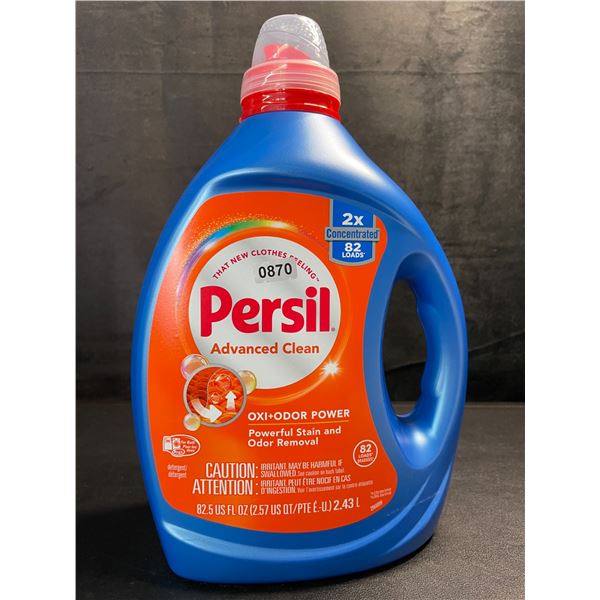 1 Bottle of Persil Advanced Clean Oxi+Odor Power Concentrated Liquid Laundry Detergent - 2.43L - New