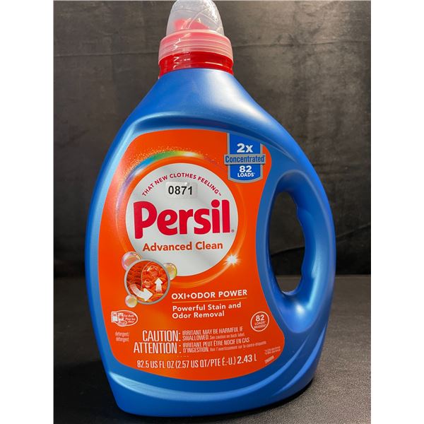 1 Bottle of Persil Advanced Clean Oxi+Odor Power Concentrated Liquid Laundry Detergent - 2.43L - New