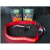 Image 3 : 2 Masbrill LED Light-Up Dog Collars/Safety Collars - Size Large - Red - Brand New