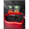 Image 2 : 2 Masbrill LED Light-Up Dog Collars/Safety Collars - Size Large - Red - Brand New