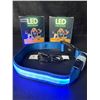 Image 2 : 2 Masbrill LED Light-Up Dog Collars/Safety Collars - Size Medium - Blue - Brand New