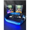 Image 2 : 2 Masbrill LED Light-Up Dog Collars/Safety Collars - Size Medium - Blue - Brand New