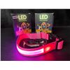 Image 2 : 2 Masbrill LED Light-Up Dog Collars/Safety Collars - Size Small - Pink - Brand New