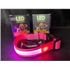 Image 2 : 2 Masbrill LED Light-Up Dog Collars/Safety Collars - Size Small - Pink - Brand New