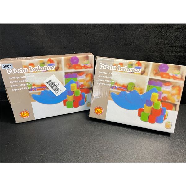 2 Moon Balance Block Toy Sets - For Ages 36m+ - New