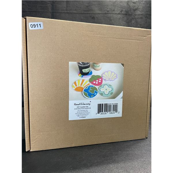 1 DIY Embroidery Punch Needle Coaster Crafting Set - New