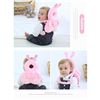 Image 4 : 1 Head Safety Baby Anti-Falling Head Pillow for Infants - Pink Bunny - New