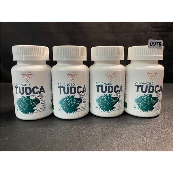 4 Bottles of Advanced Tudca 1100mg Liver and Gut Health Dietary Supplement - 60 Capsules - New
