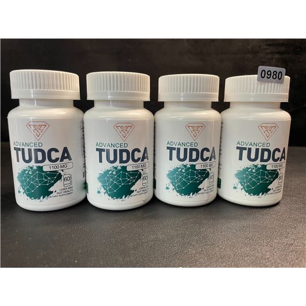 4 Bottles of Advanced Tudca 1100mg Liver and Gut Health Dietary Supplement - 60 Capsules - New
