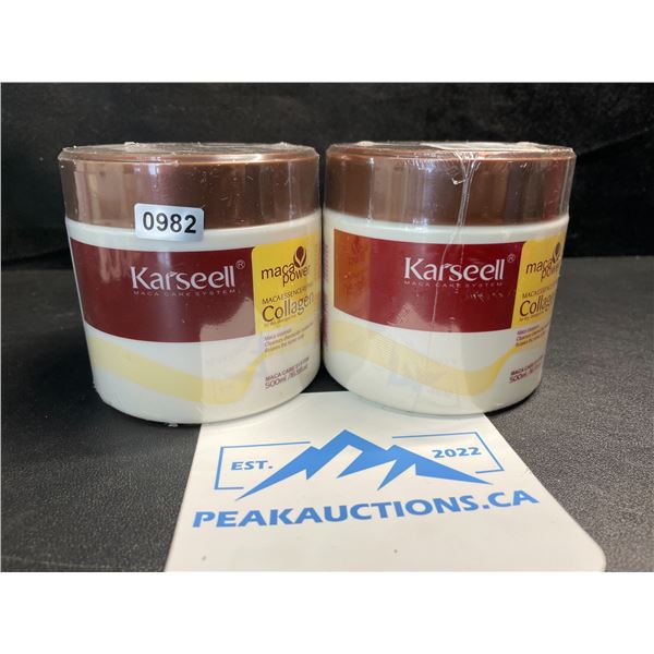 2 Karseell Maca Essence Repair Collagen Hair Treatment - For Dry/Damaged Hair - 500ml Each - New