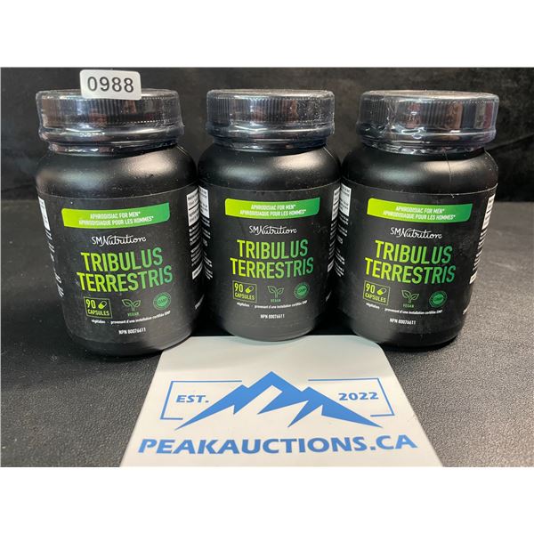 3 SMNutrition Tribulus Terrestris for Men; Traditional Herbal Aphrodisiac/Stamina Support - 90 Caps