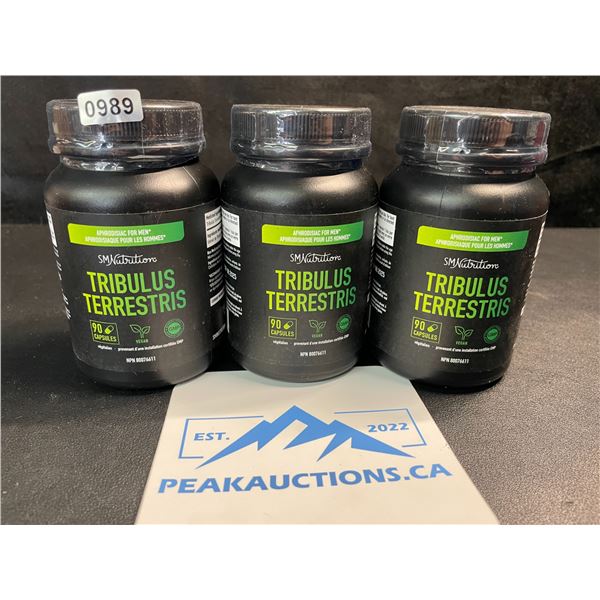 3 SMNutrition Tribulus Terrestris for Men; Traditional Herbal Aphrodisiac/Stamina Support - 90 Caps