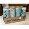 Image 2 : 1 Case of Atypique Non-Alcoholic Sparkling Flavoured Gin & Tonic Style Beverages - 12 Cans x 355ml