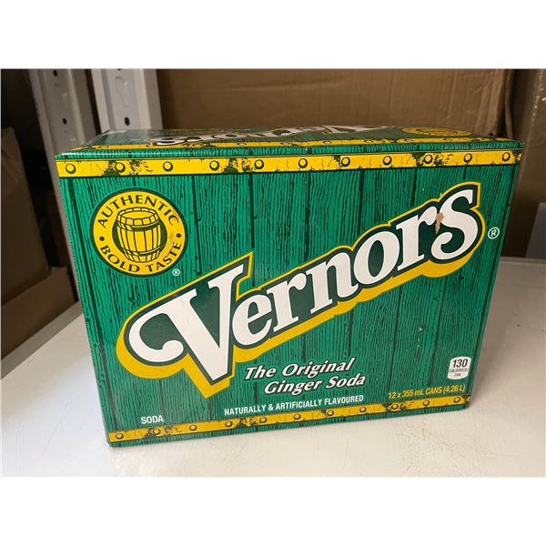 1 Case of Vernors Ginger Ale Soda - 12 Cans (355ml Each)