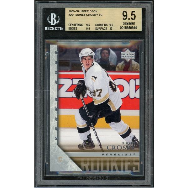 2005 Upper Deck Young Guns Sidney Crosby - BGS 9.5(High Subs!)