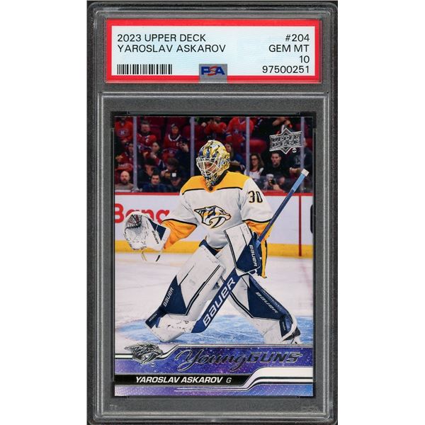 2023 Upper Deck Young Guns Yaroslav Askarov - PSA 10