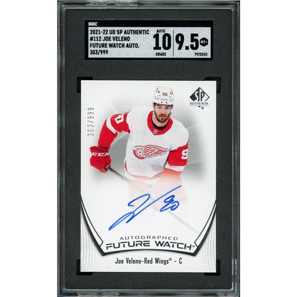 2021 SP Authentic Joe Veleno Future Watch Autograph - SGC 9.5/Auto 10