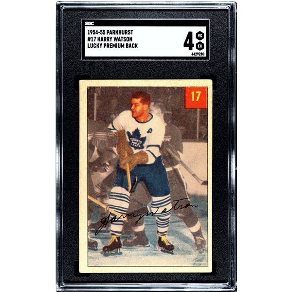 1954-55 Parkhurst #17 Harry Watson (SGC 4)