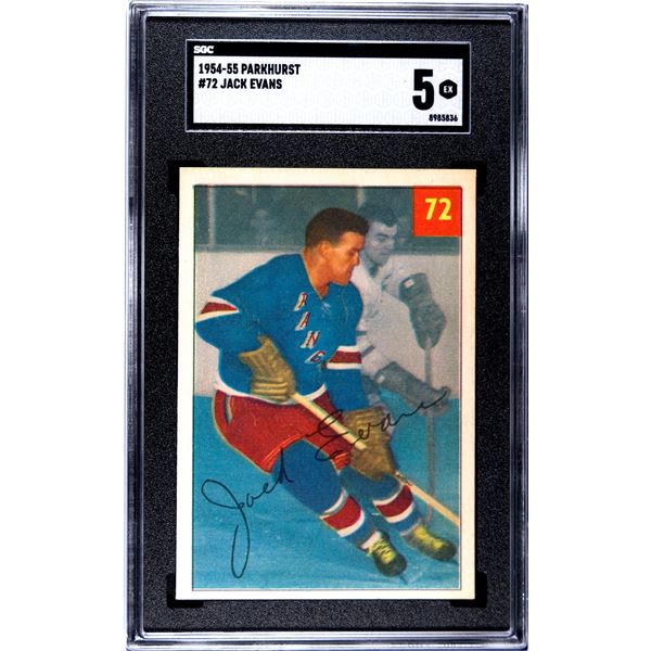 1954-55 Parkhurst #72 Jack Evans (SGC 5)