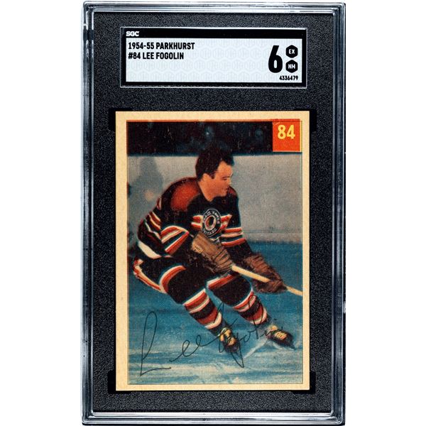 1954-55 Parkhurst #84 Lee Fogolin (SGC 6)