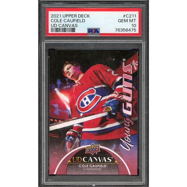 2021 Upper Deck Young Guns Canvas Cole Caufield - PSA 10