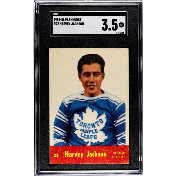 1955-56 Parkhurst #22 Harvey Jackson OTG (SGC 3.5)