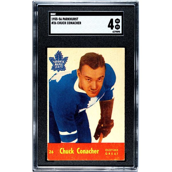 1955-56 Parkhurst #26 Charlie Conacher OTG (SGC 4)