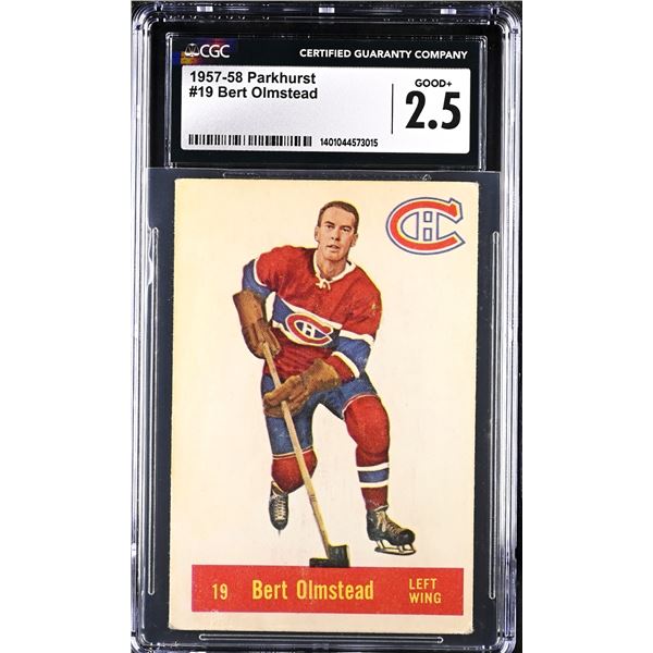 1957-58 Parkhurst #M19 Bert Olmstead (CGC 2.5)