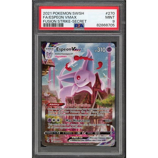 2021 Pokemon Full Art Espeon VMAX alternate art - PSA 9