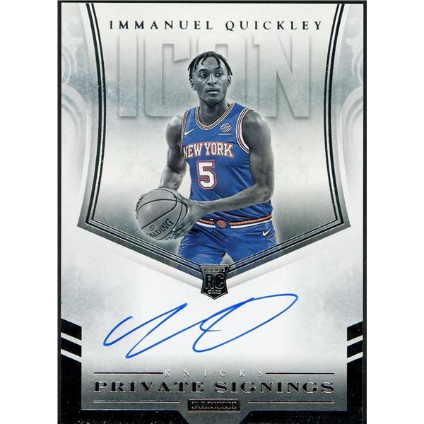 2021 Panini ICON Private Signings Immanuel Quickley autograph