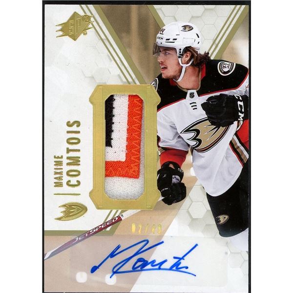 2021-22 Upper Deck SPX Maxime Comtois Auto Patch #2/49