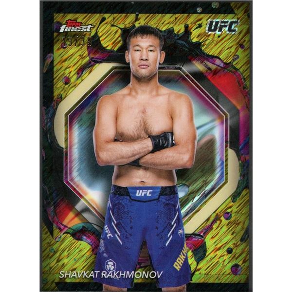 2024 Topps Finest UFC Shavkat Rakhmonov Gold Shimmer #19/39
