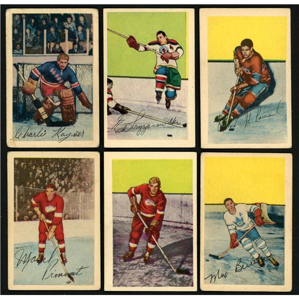 Lot of 6 x 1952-53 Parkhurst Hockey Cards (Stars, HOFers)