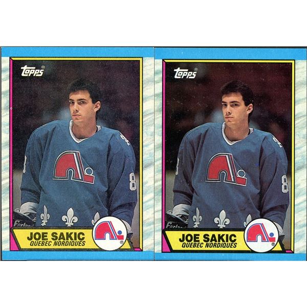 2x 1989 Topps #113 Joe Sakic RC