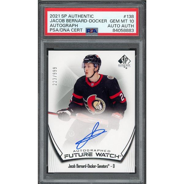 2021 SP Authentic Jacob Bernard-Docker Future Watch Autograph - PSA 10