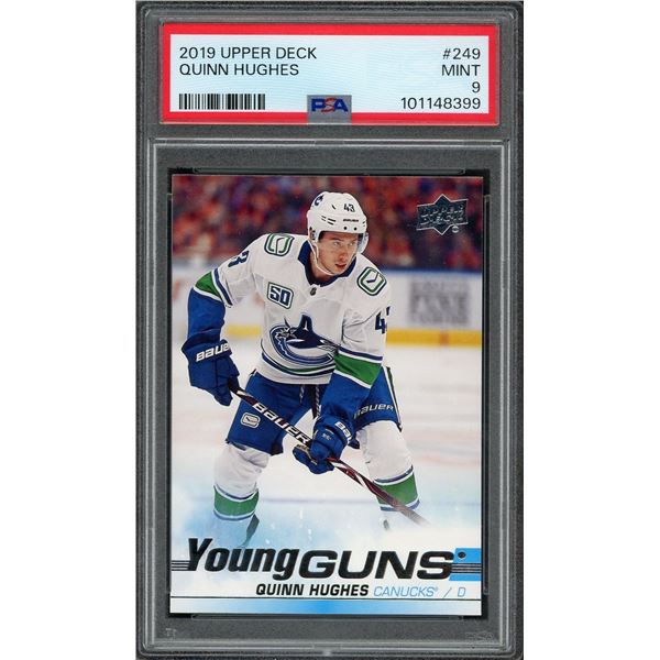 2019-20 Upper Deck Quinn Hughes Young Guns - PSA 9