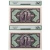 Image 2 : Czechoslovakia. Republika Ceskoslovenska, 1920, Specimen Banknote Pair.