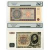 Image 2 : Czechoslovakia. National Bank of Czechoslovakia, 1934 and 1945, Specimen and Issued Banknote Pair.