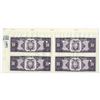 Image 2 : Banco Central del Ecuador, 1986, Uncut Block of 4 Unfinished Specimen - Proofs