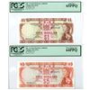Image 1 : Fiji. Central Monetary Authority, ND (1974), Issued Banknote Pair
