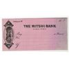 Image 1 : Japan. Mitsui Bank, 1900-1920s, Specimen Check.
