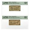 Image 1 : Banco Nacional de Mexico & Banco Mercantil de Veracruz, 1914, Issued Revolutionary Banknote Pair