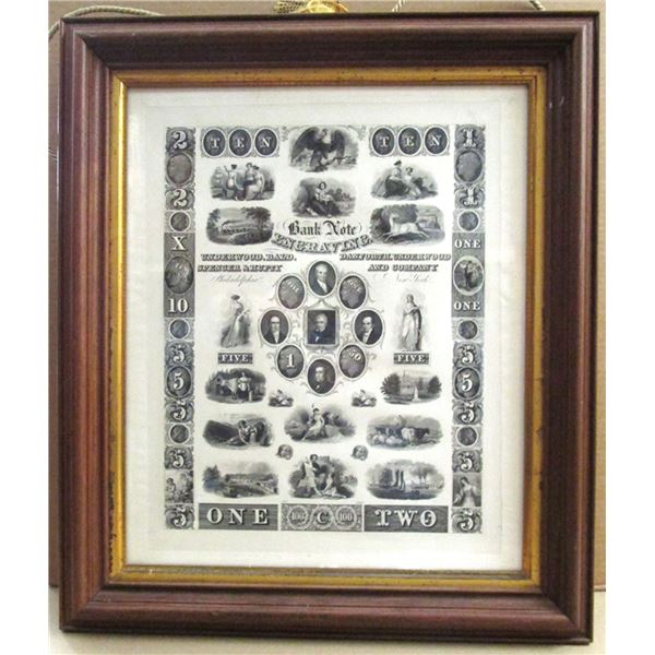 Underwood, Bald, Spencer and Hufty of PA and Danforth, Underwood & Co. of NY, 1841, Framed Proof Adv